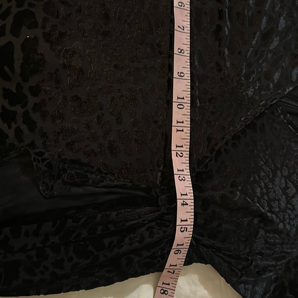 Calvin Klein stunning black womens DRESS mock wrap VELVET tie at side S… - Picture 9 of 16